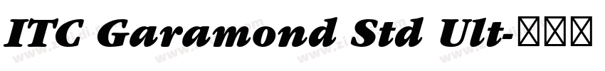 ITC Garamond Std Ult字体转换